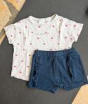 Ensemble Tshirt Short fille 24M