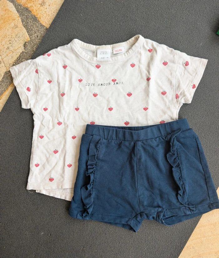 Ensemble Tshirt Short fille 24M - photo numéro 1