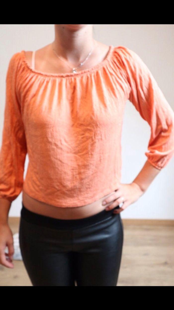 Crop top corail - photo numéro 2