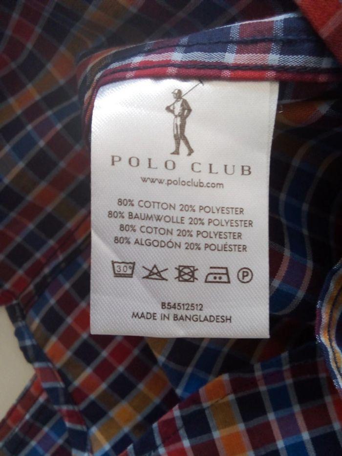 Chemise manches longues à carreaux multicolores Polo Club taille M - photo numéro 10