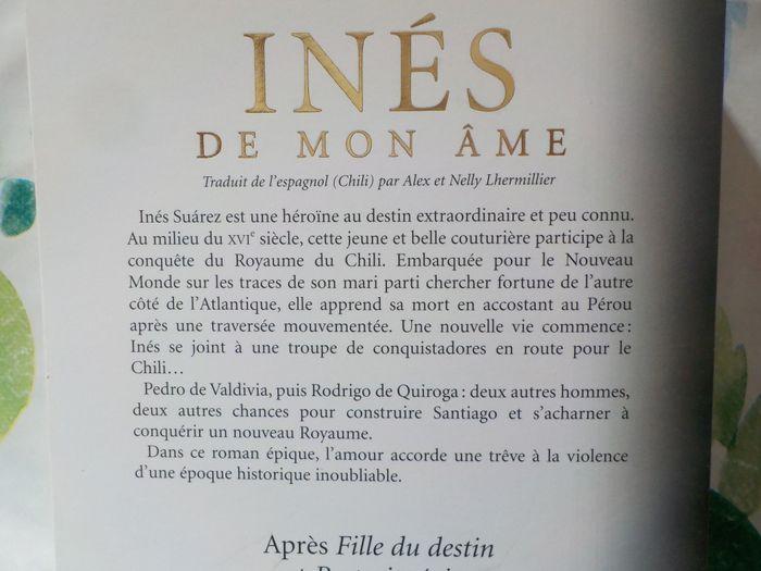 INES DE MON AME d'Isabel ALLENDE Ed. Grasset - photo numéro 2