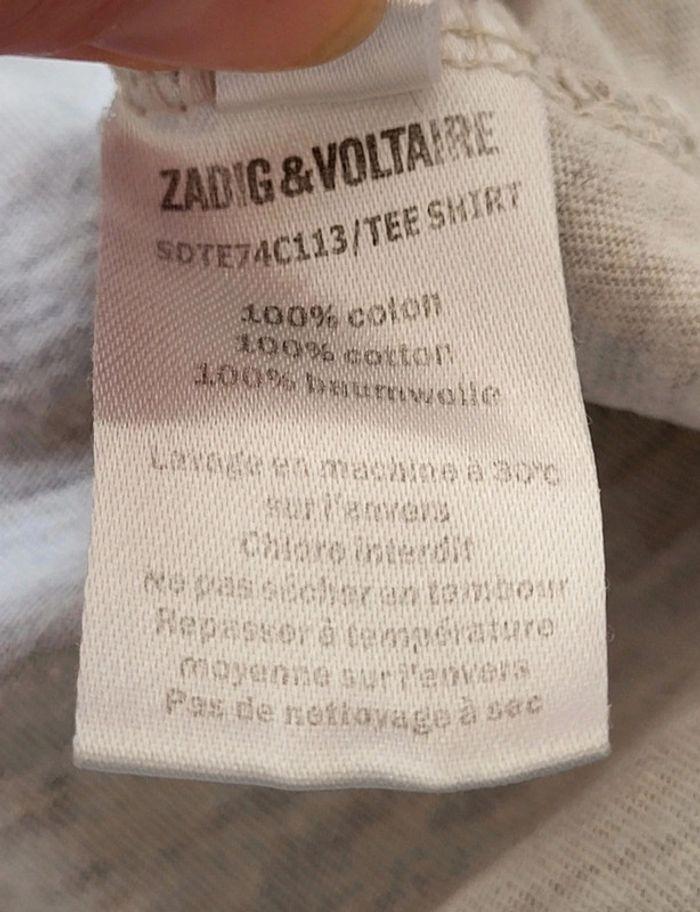 T-shirt beige Zadig & Voltaire Taille 14 ans - photo numéro 9