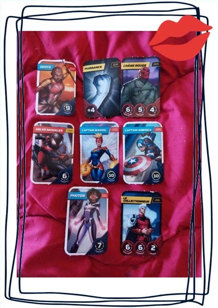 Lot 8 cartes de collection Marvel Avengers - photo numéro 2