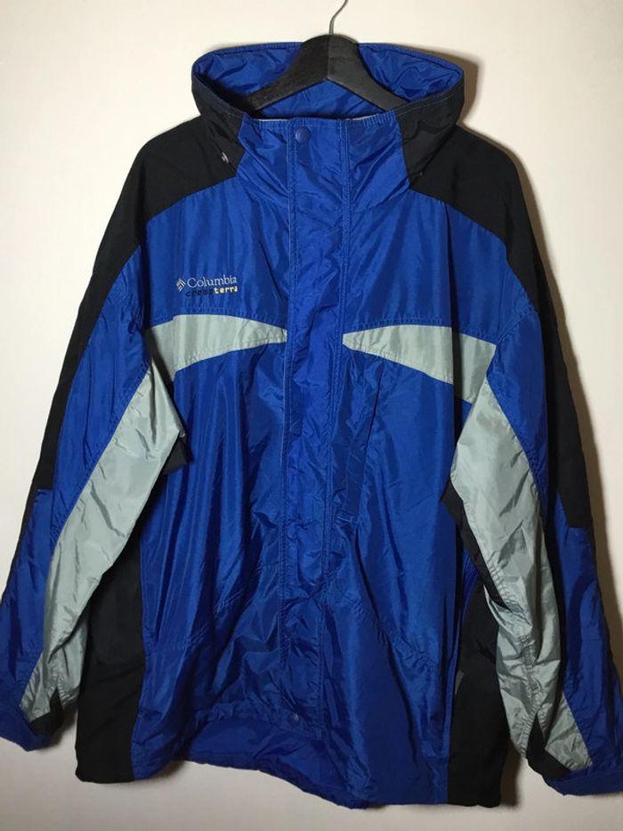 Manteau imperméable léger à capuche pour homme Columbia Cross-Terra bleu royal taille XL 061 - photo numéro 1