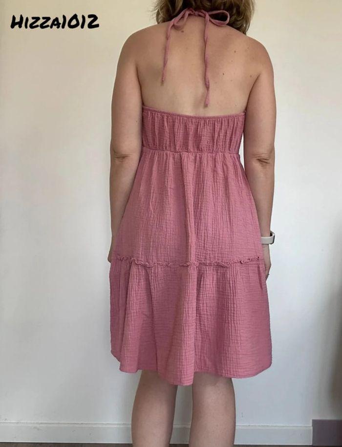 Robe gaze de coton rose taille unique (34/36/38/40/42)💖 - photo numéro 4