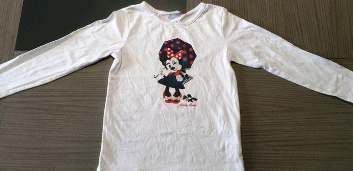 Tee-shirt manches longues minnie Disney 4/5 ans - photo numéro 1