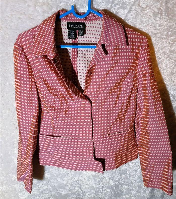 💎 Veste / Blazer tailleur rose bonbon à pois Épisode 💎 - photo numéro 8