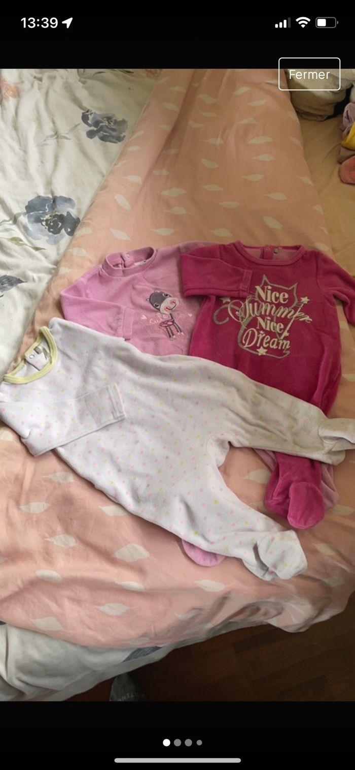 Lot de 3 pyjamas velours - photo numéro 1