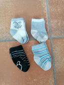 Lot de 4 paires de chaussettes anti dérapante bébé garçon fille