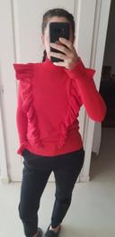 Pull fin col roulé rouge Primark 34