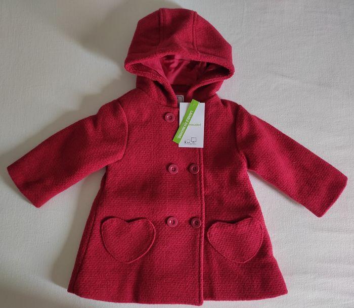 Manteau fille 18 mois framboise Vertbaudet NEUF - photo numéro 1