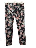 Pantalon noir fleuri multicouleurs Yessica Taille 44