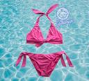 Bel ensemble maillot de bain de grossesse "Envie de Fraise" fuchsia - Taille S 36/38