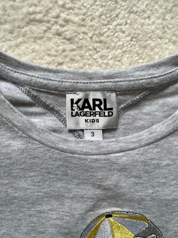 T-shirt Lagerfeld gris 3 ans - photo numéro 2