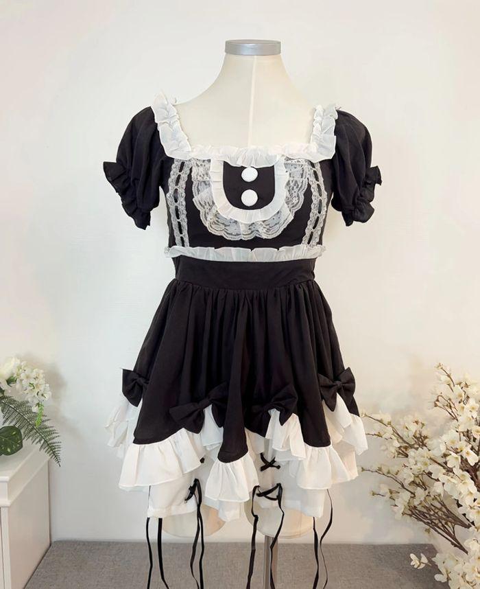 Robe noire style Cosplay Lolita maid cute Kawaii - photo numéro 2