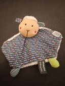 Doudou plat agneau mouton blanc tissu Orchestra Premaman