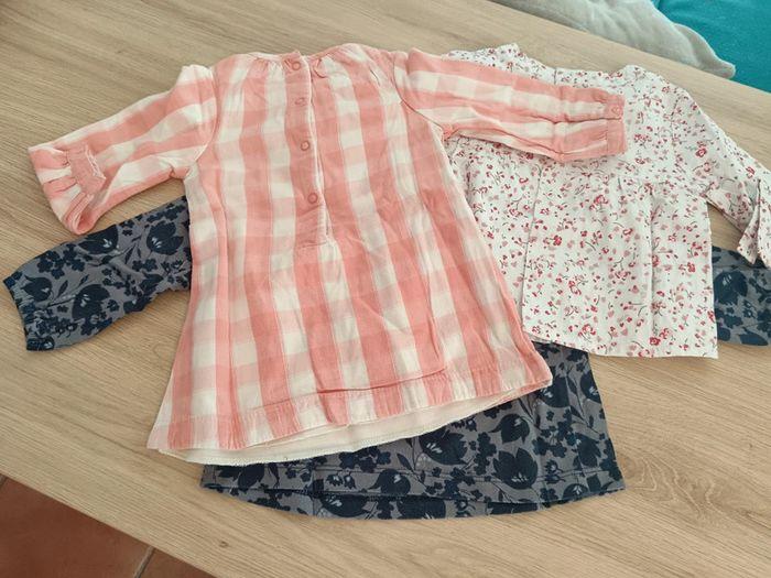 Lot de 3 blouses 9 mois - photo numéro 2