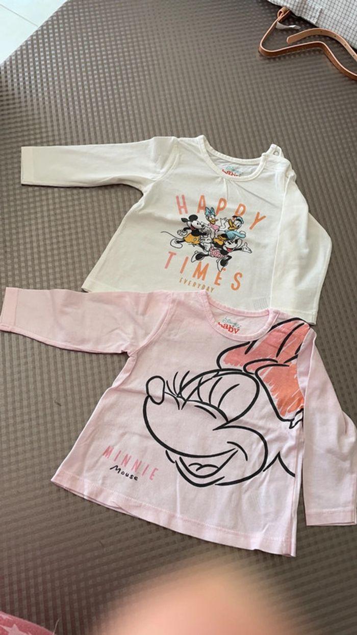 Lot de 2 teeshirt Disney baby - photo numéro 1