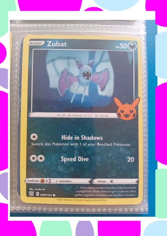 Carte Pokémon zubat
Année 2021 - photo numéro 1