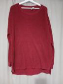 Pull rouge bordeaux long taille m h&m