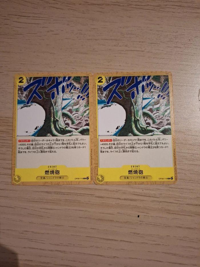 Lot de 2 cartes one piece op08 116