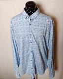 Chemise manches longues à motifs bleue Zen and Zen slim fit taille XL