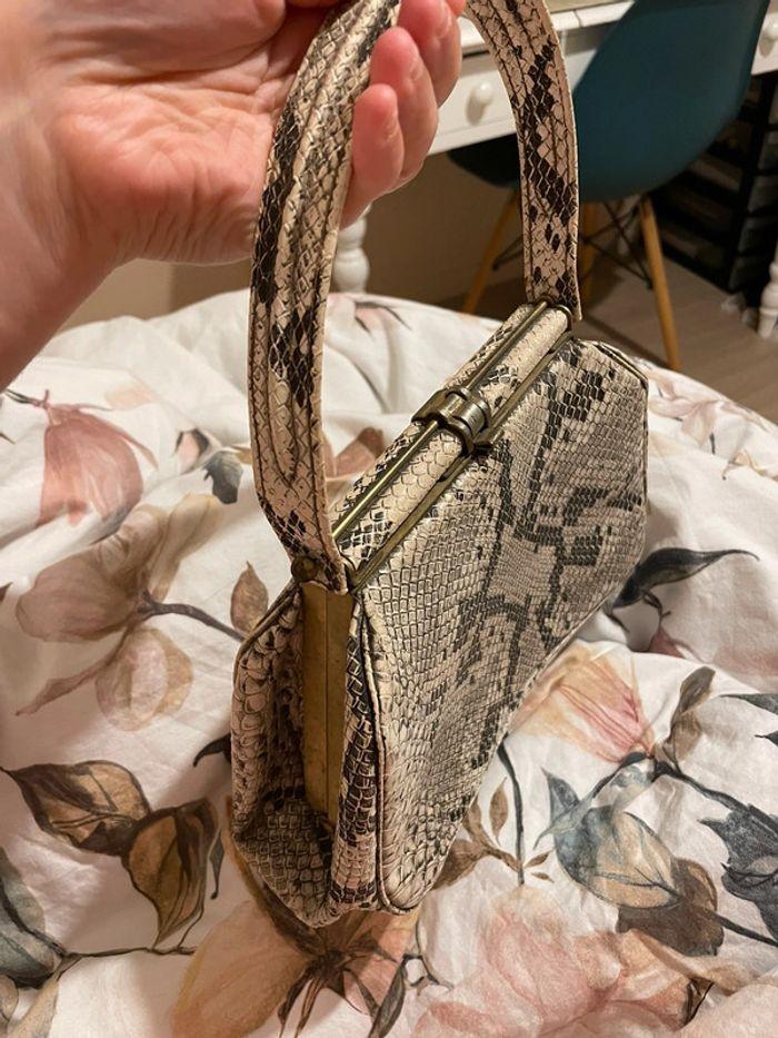 Sac à main vintage effet python croco années 60 y2k - photo numéro 3