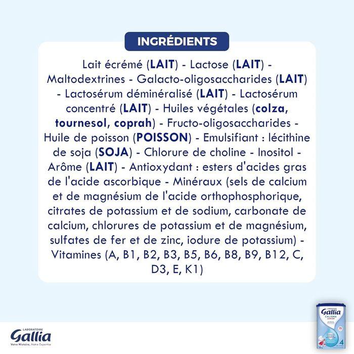 Laboratoire Gallia - Calisma Junior 4ème âge - Lait de Croissance en Poudre pour Bébé - Enrich en Vi - photo numéro 5