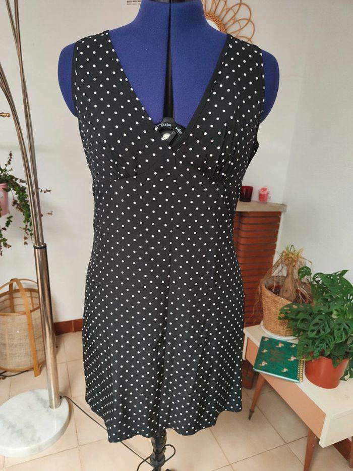 Robe à pois noire L - photo numéro 1