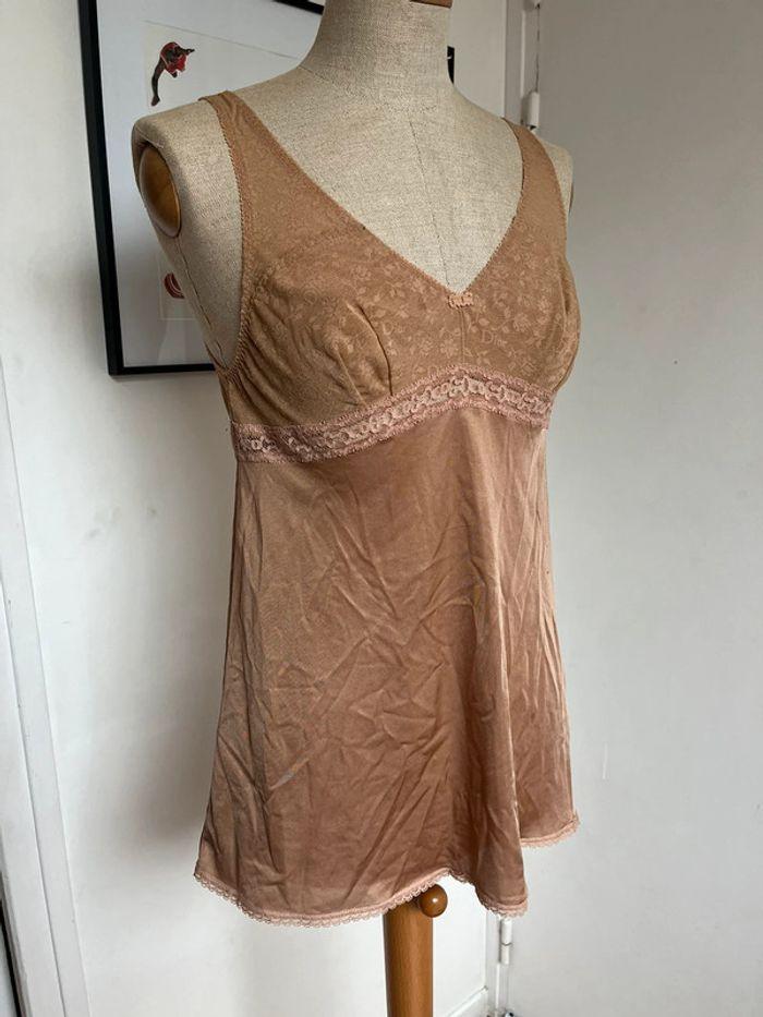 Haut nuisette Christian Dior vintage taille L couleur beige nude - photo numéro 11