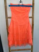 Robe bustier orange