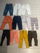 Lot de 11 pantalons fille taille 24 mois