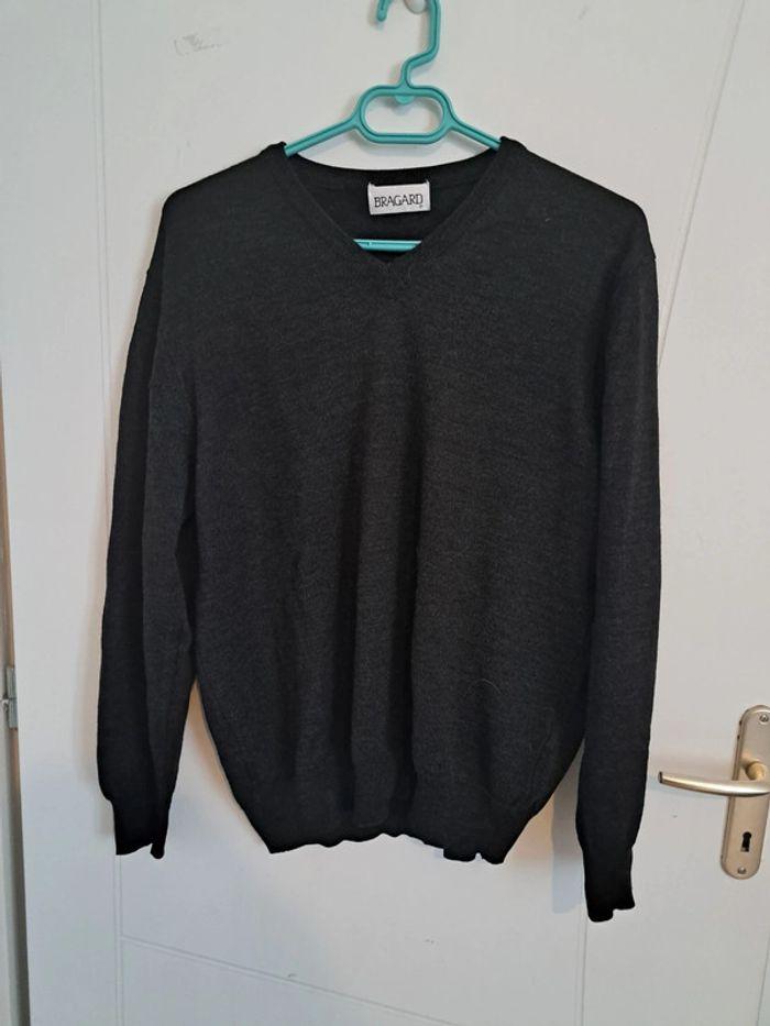 Pull gris foncé Bragard taille L - photo numéro 1