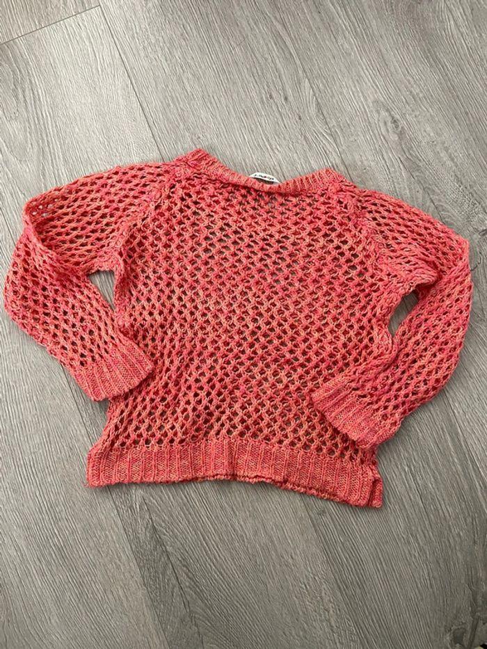 Pull à manches longues ajouré corail kidkanai taille 4 ans - photo numéro 5