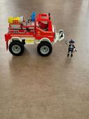 Playmobil camion 4x4 de pompier avec lance-eau