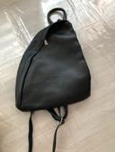 Sac a dos cuir noir vintage