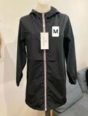 Manteau imperméable réversible mi-long souple doublé noir doré taille M