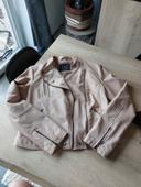 Veste en simili cuir rose - XL