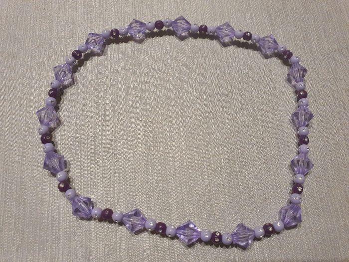 Collier pierre violette