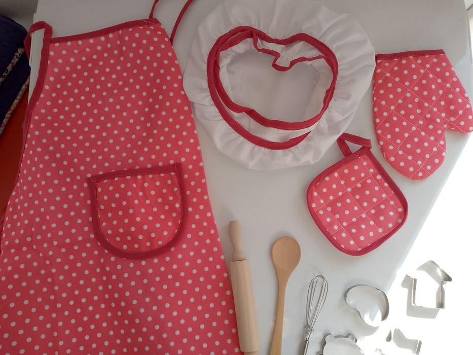 Lot tablier toque cuisinière ustensile enfant - photo numéro 4