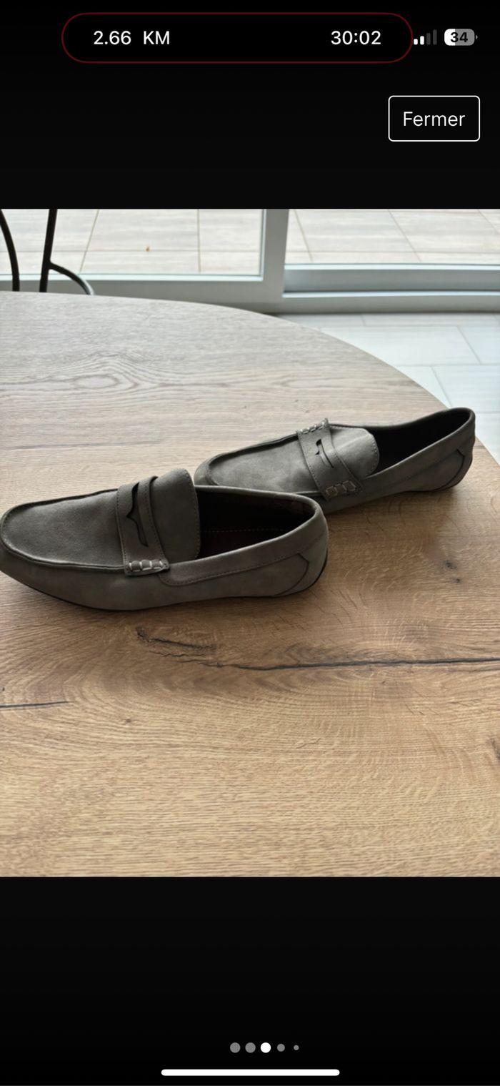 Mocassins nubuck gris  39 pier one - photo numéro 3