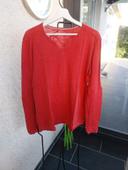 Pull fin rouge corail Celio taille L