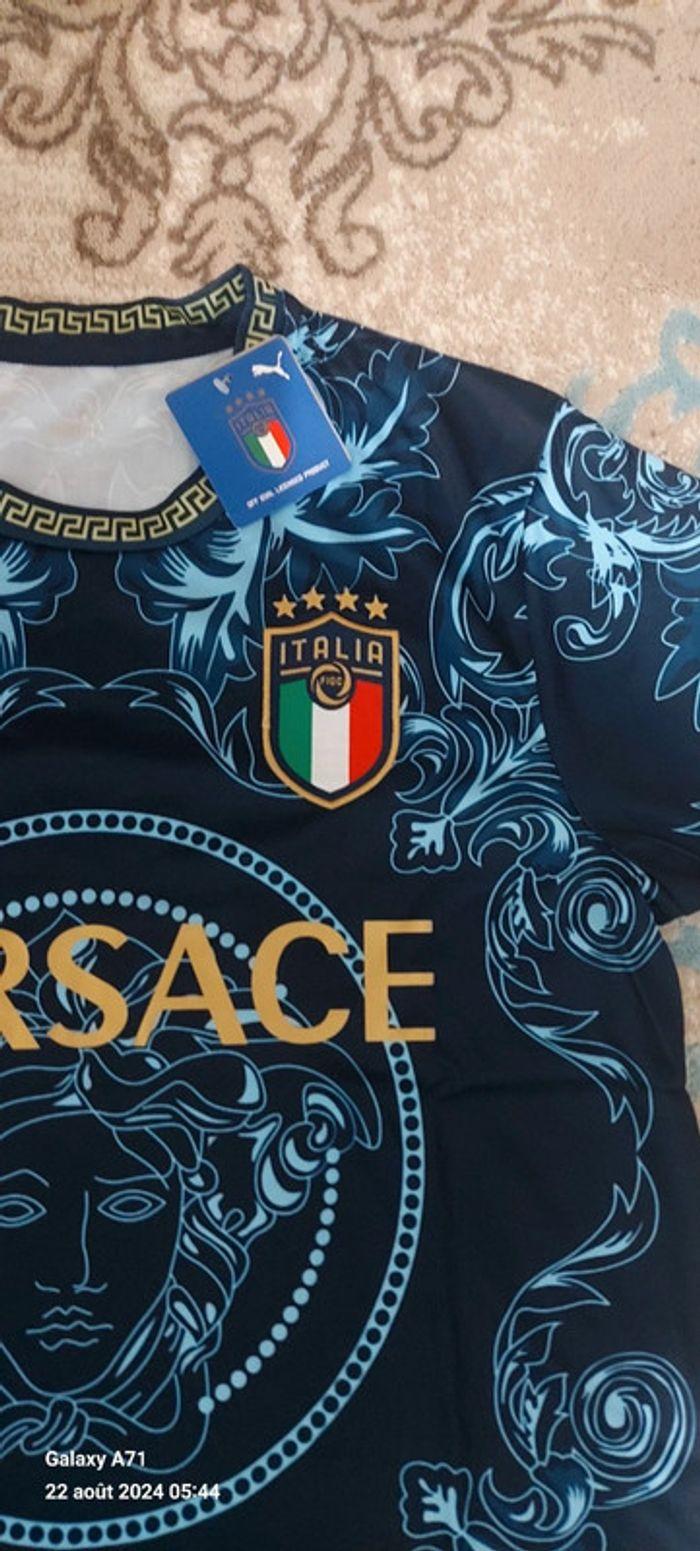 Italie Maillot Concept avant match Versace bleu taille M neuf - photo numéro 5