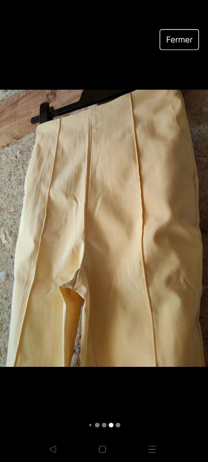 Pantalon droit ajusté jaune clair Pimkie taille 32 12 ans - photo numéro 9