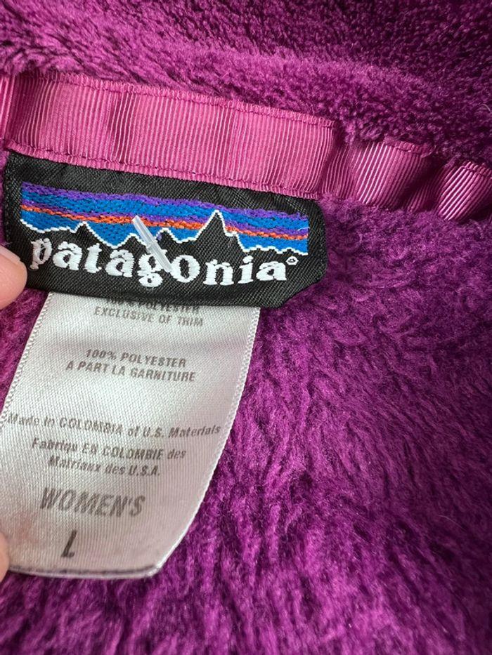 👕 Sweat Pull quart zip demi zip Polaire Femme Vintage Patagonia Violet Taille L 👕 - photo numéro 8