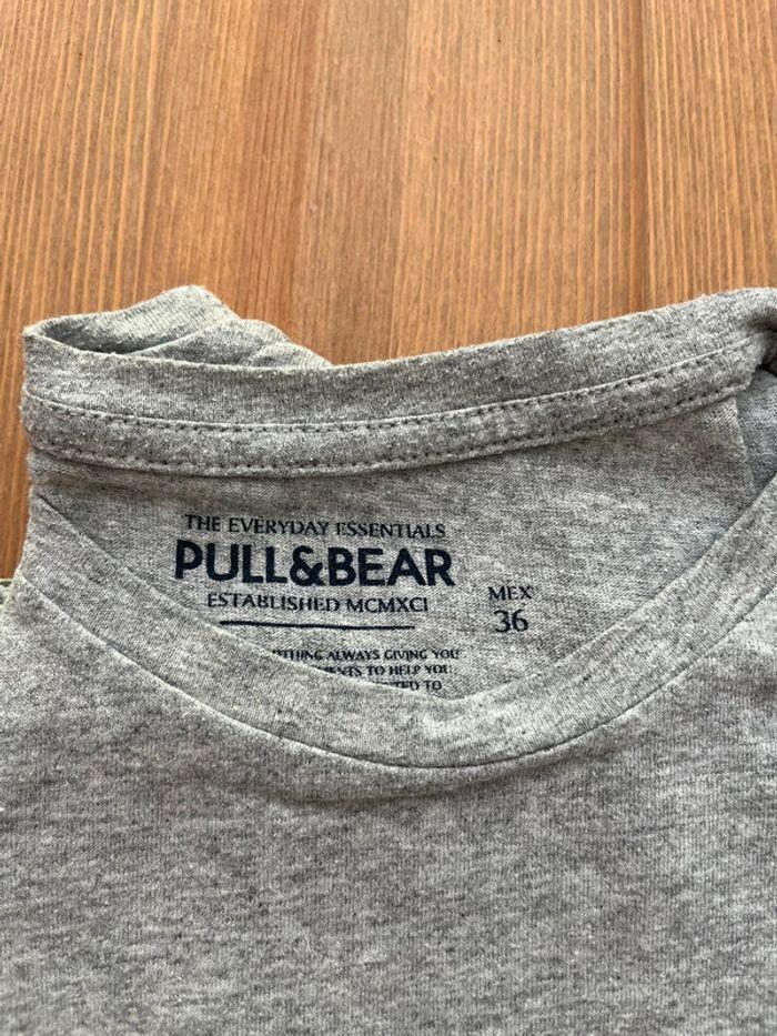 Tee shirt - Pull&Bear gris imprimé - photo numéro 2