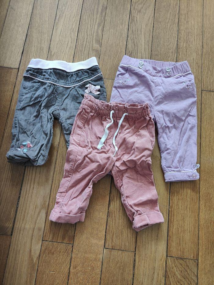 Lot de 3 pantalons velours