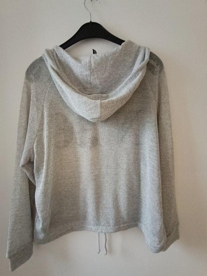 Sweatshirt gris à capuche - taille L - neuf - photo numéro 5