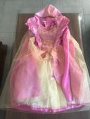 Déguisement robe rose/jaune avec sa cape La Grande Récré 6-8 ans