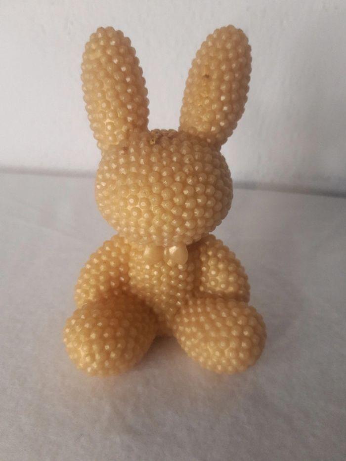 Figurine à poser lapin 3d en perles de résine dorée - photo numéro 20